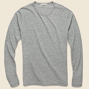 ALEX MILL Standard Slub Crew Tee - Heather Grey